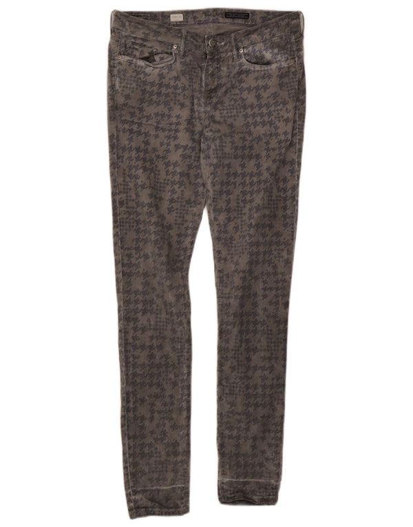 Blugi pentru femei Tommy Hilfiger Como LW skinny W28 L32 bumbac gri Houndstooth