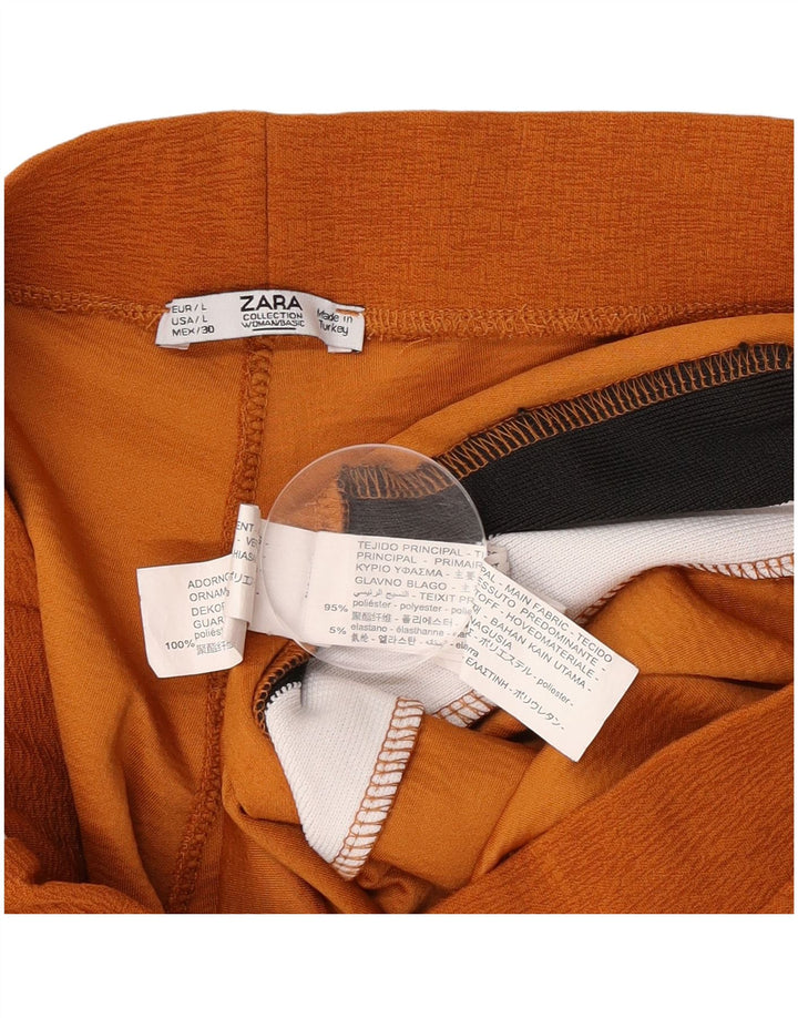 Pantaloni de trening Zara pentru femei UK 14, mare, portocaliu, poliester