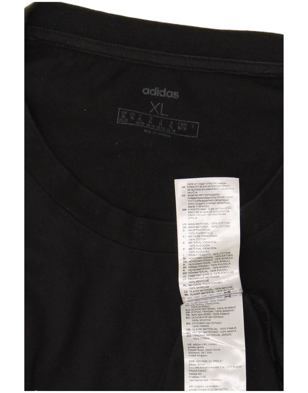 Tricou grafic ADIDAS pentru femei Top UK 20/22 XL bumbac negru