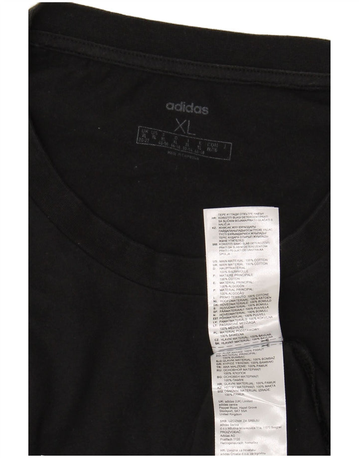 Tricou grafic ADIDAS pentru femei Top UK 20/22 XL bumbac negru