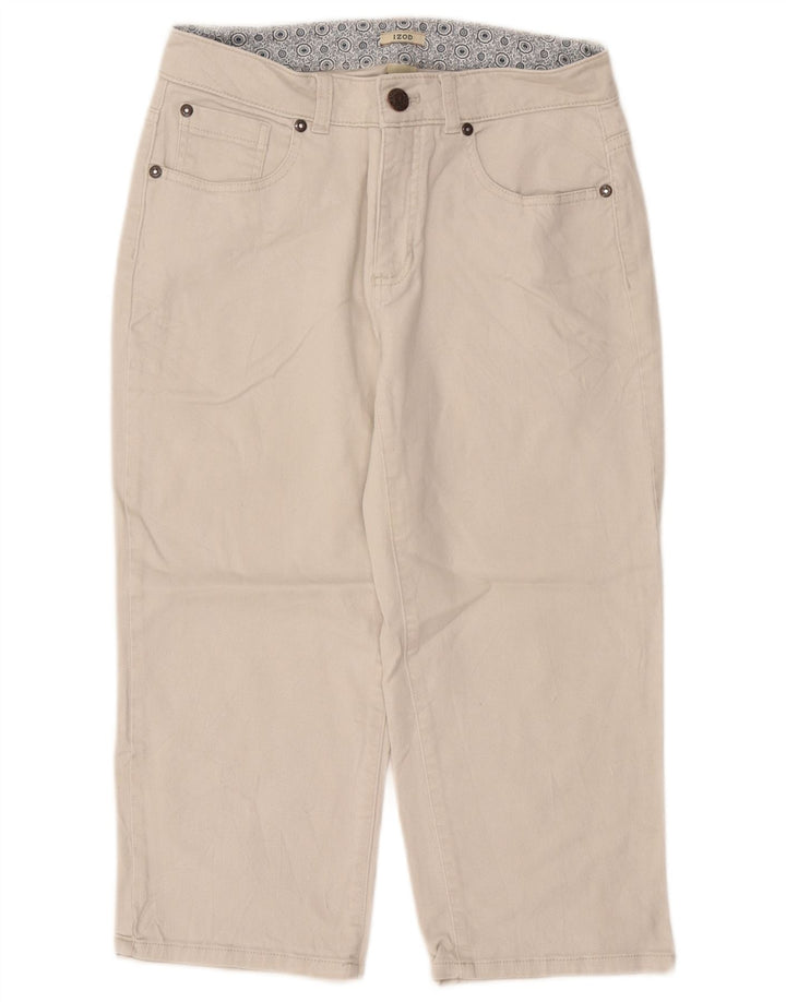 Pantaloni Capri Izod pentru femei US 6 Medium W30 L20 Bumbac alb