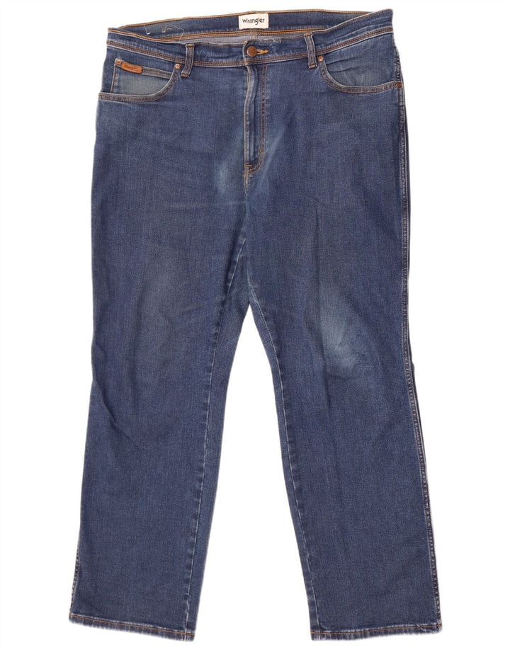 Blugi drepte pentru bărbați Wrangler Texas W38 L30 Bumbac albastru