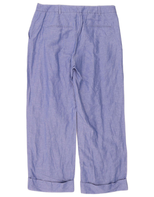 Pantaloni tăiați obișnuiți pentru femei Marks & Spencer UK 12 Medium W32 L26 Albastru