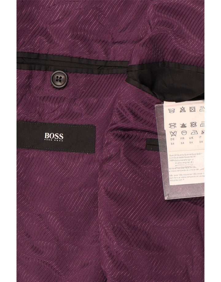 Blazer pentru bărbați Hugo Boss cu 2 nasturi EU 54 2XL Lână gri