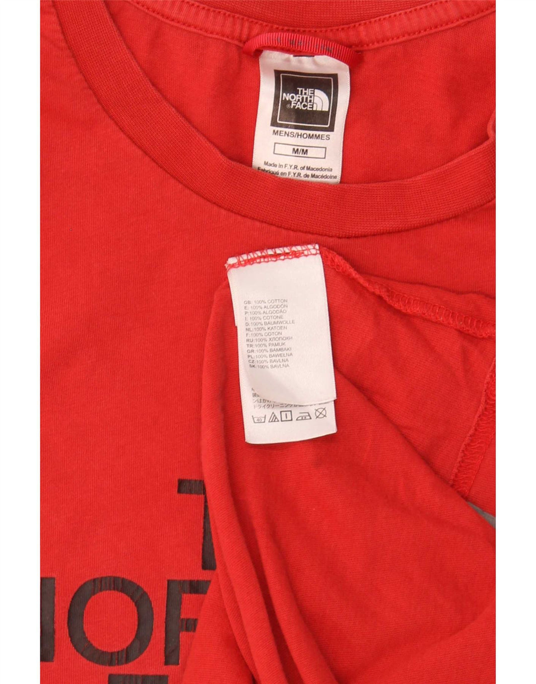 Tricou grafic pentru bărbați The North Face Top din bumbac roșu mediu