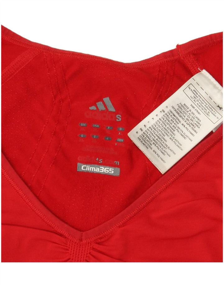 Tricou ADIDAS Clima 365 pentru femei UK 8 Small Red Nylon
