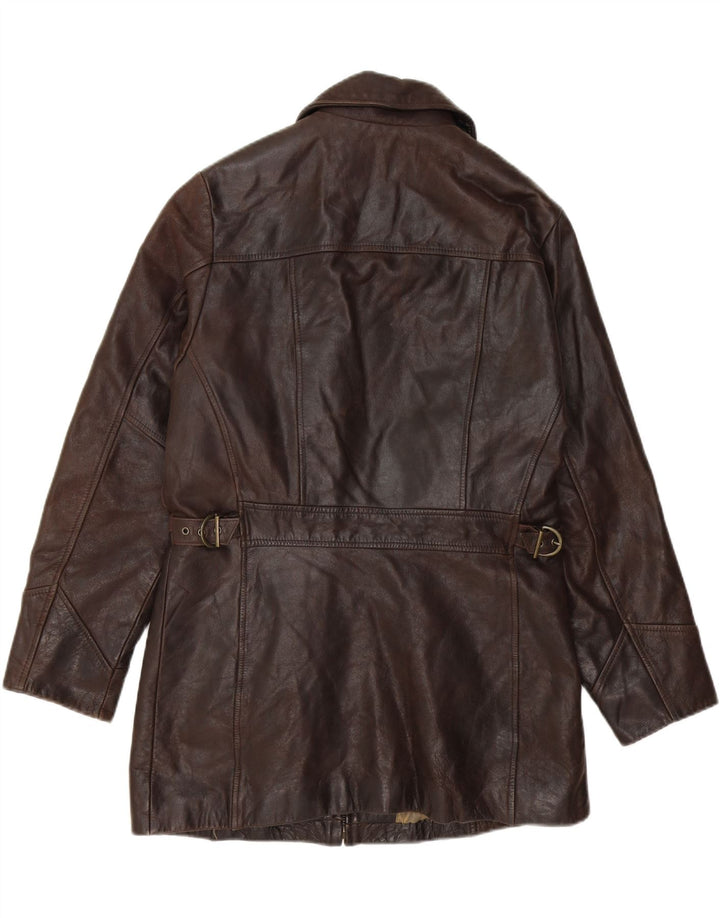VINTAGE Womens Leather Jacket EU 38 Medium Brown Leather Vintage Vintage and Second-Hand Vintage from Messina Hembry 