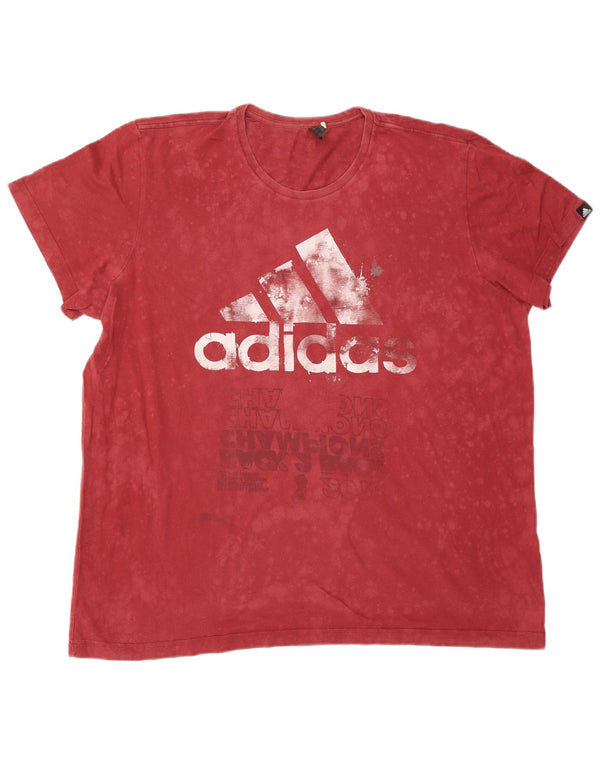 Tricou grafic Adidas pentru bărbați Top 2XL bumbac roșu