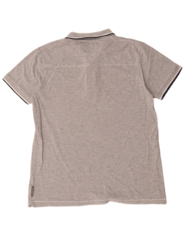 Tricou polo pentru bărbați French Connection, bumbac gri mic