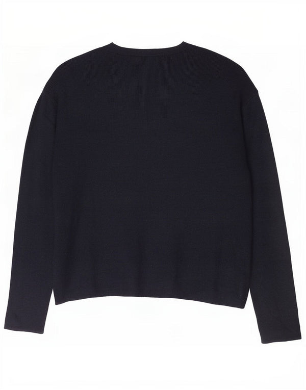 Pulover pentru femei Marks & Spencer cu decolteu în V UK 16, mare, negru, viscoză