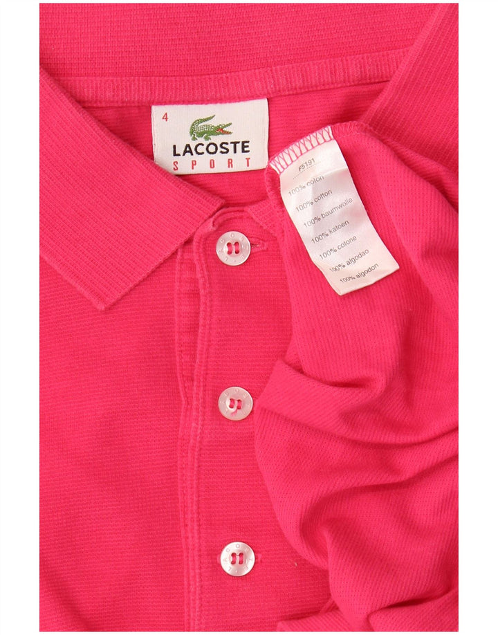 Tricou polo Lacoste pentru bărbați, mărimea 4, bumbac roz mediu