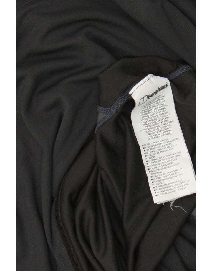 Tricou pentru bărbați Berghaus Top mare, negru, poliester color bloc