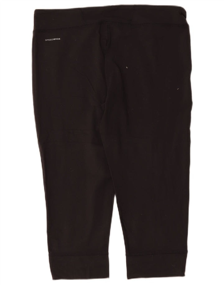 Leggings Capri Reebok pentru femei UK 18 XL, nailon negru