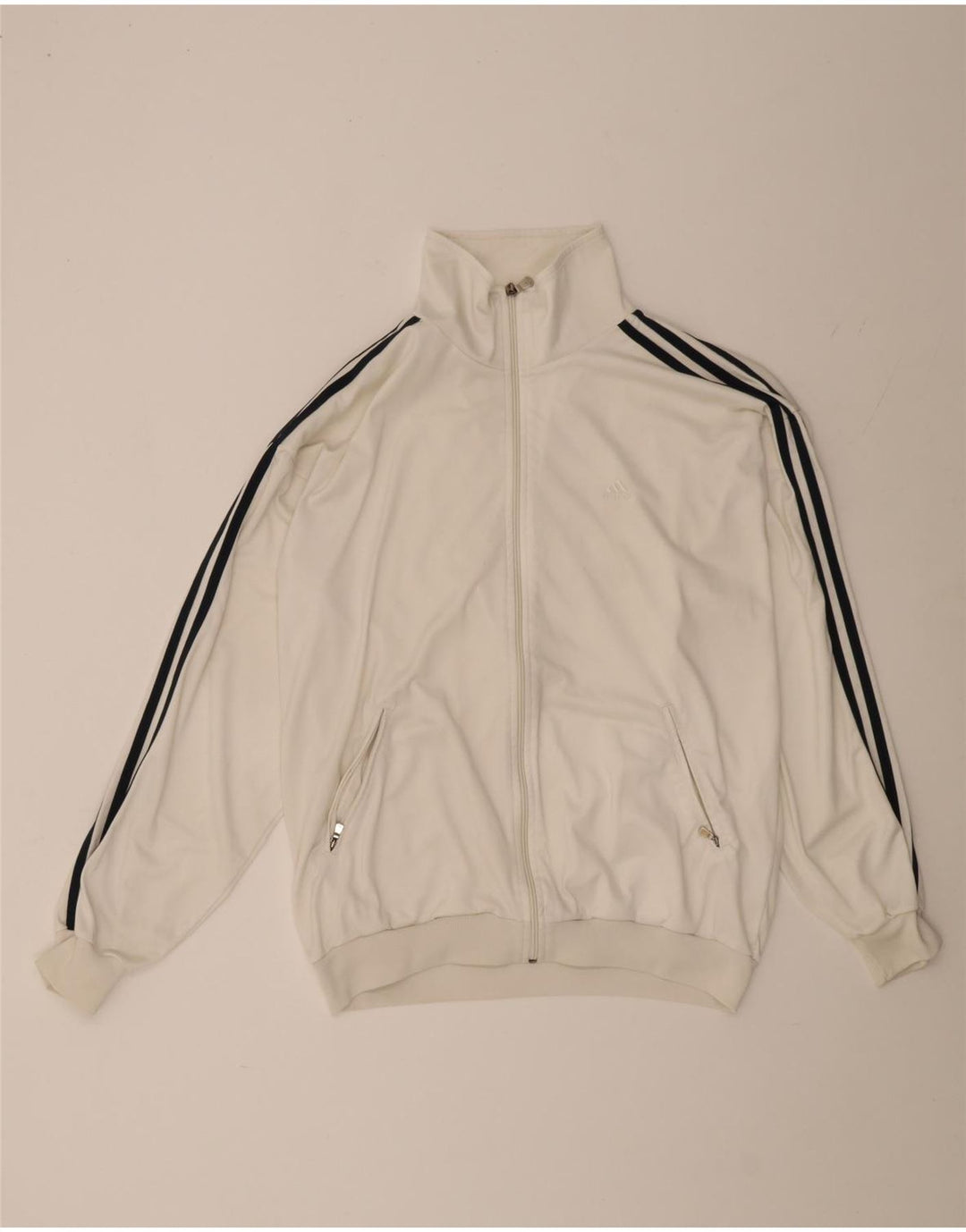 Jachetă de trening pentru bărbați Adidas UK 40/42 Poliester alb mediu