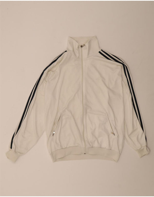 Jachetă de trening pentru bărbați Adidas UK 40/42 Poliester alb mediu