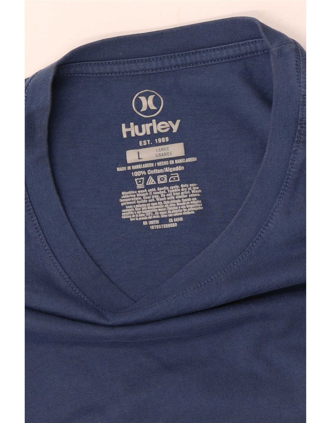 Tricou grafic pentru bărbați Hurley Top mare, albastru, bumbac
