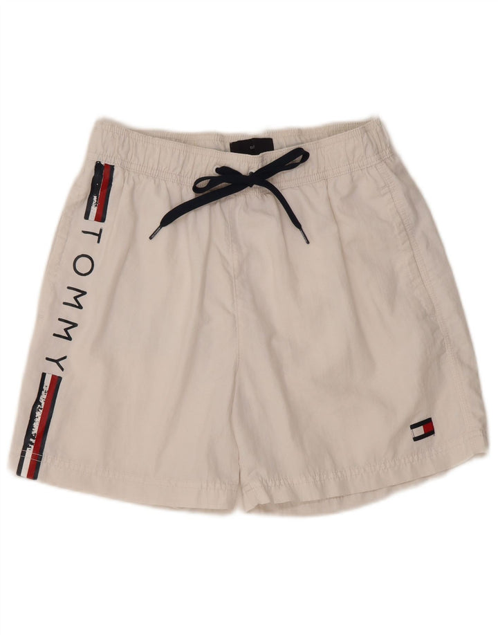 Pantaloni scurți de înot grafic Tommy Hilfiger pentru femei UK 12 Medium White