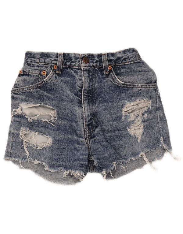 Pantaloni scurți Levi's din denim distressed W24 XS Albastru