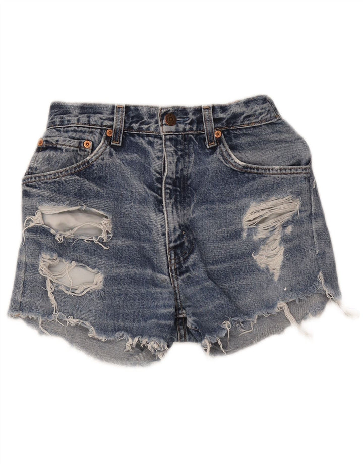 Pantaloni scurți Levi's din denim distressed W24 XS Albastru