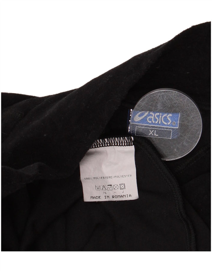 Jumper Asics pentru bărbați, cu fermoar și gât, XL, poliester negru