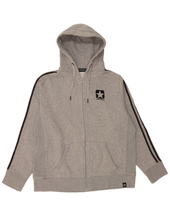 Pulover Converse pentru femei, cu fermoar, UK 18 XL, bumbac cu pete gri