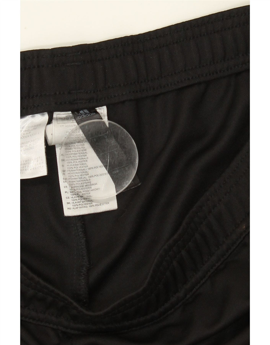 ADIDAS Mens Graphic Tracksuit Trousers XL Black Polyester