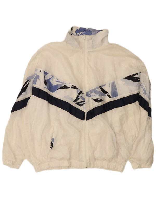 Jachetă de trening vintage pentru bărbați, IT 56 XL, alb, bloc de culoare