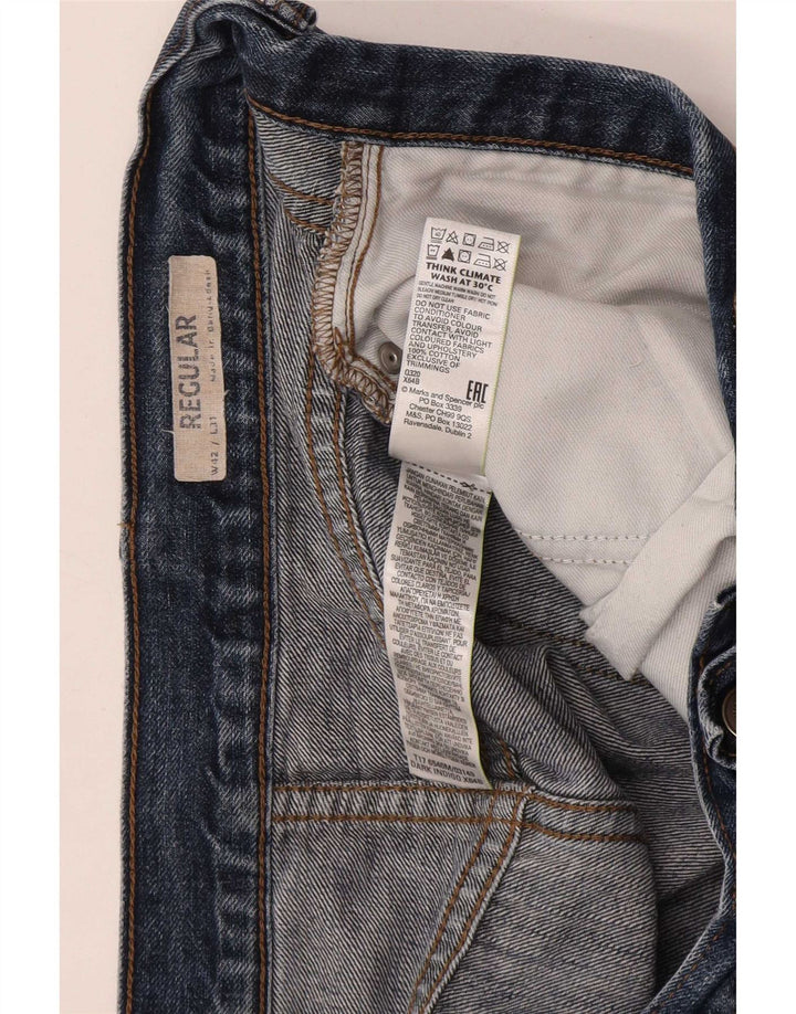 Blugi drepți obișnuiți pentru bărbați Marks & Spencer W42 L31 Bumbac albastru