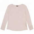 Massimo Dutti Top transparent cu mânecă lungă pentru femei UK 12 Medium White Lyocell