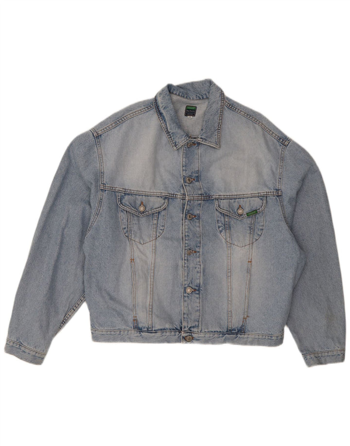 Jachetă de blugi pentru bărbați Benetton IT 52 XL Bumbac albastru