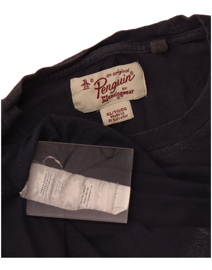 Tricou grafic pentru bărbați Penguin Top XL Bumbac bleumarin