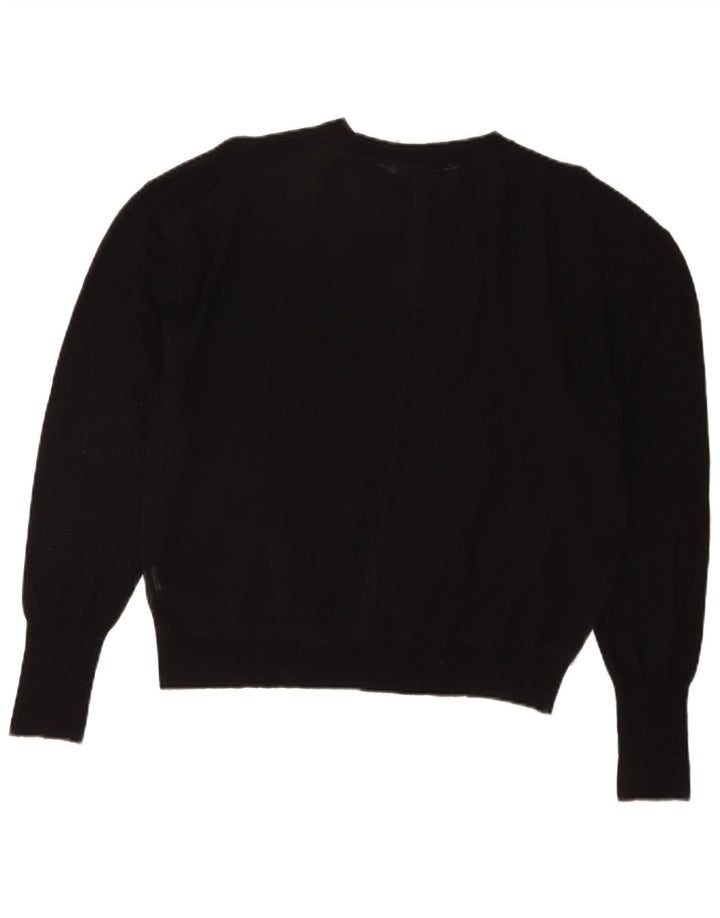 Pulover pentru femei supradimensionat cu gât de barcă Zara UK 14 Medium Negru