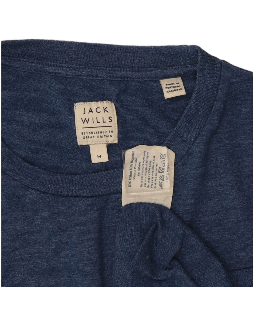 JACK WILLS Tricou grafic pentru bărbați Top mediu albastru bumbac cu pete