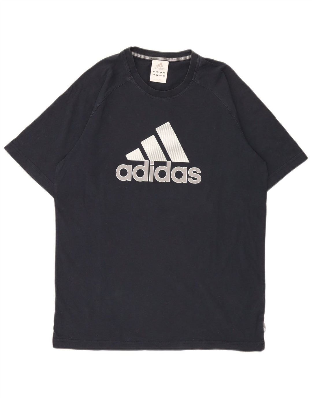 Tricou grafic pentru bărbați Adidas Top mediu din bumbac bleumarin