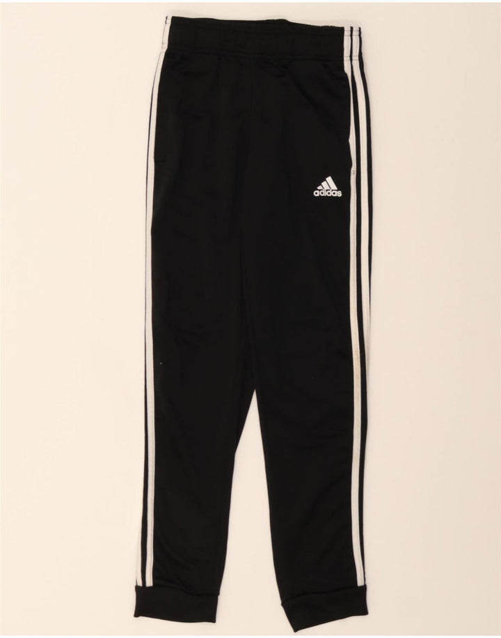 ADIDAS Boys Tracksuit Trousers Joggers 11-12 Years Black Polyester Vintage Adidas and Second-Hand Adidas from Messina Hembry 