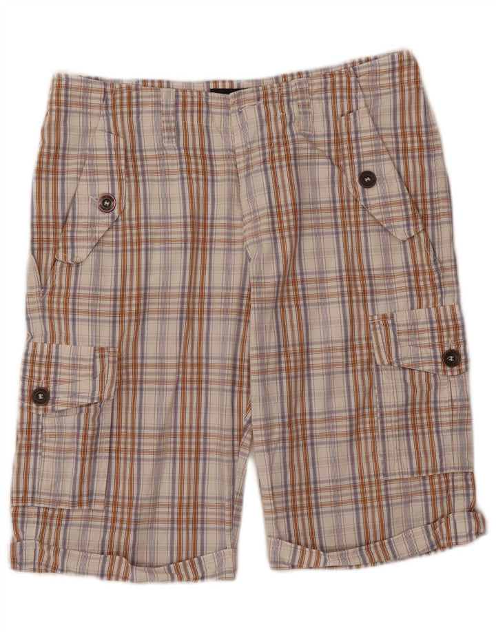 Pantaloni scurți pentru bărbați Just Cavalli Cargo W36 Large Beige Check