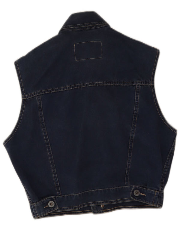 Gilet Crop Denim pentru femei Teddy Smith UK 14 Large Bleumarin