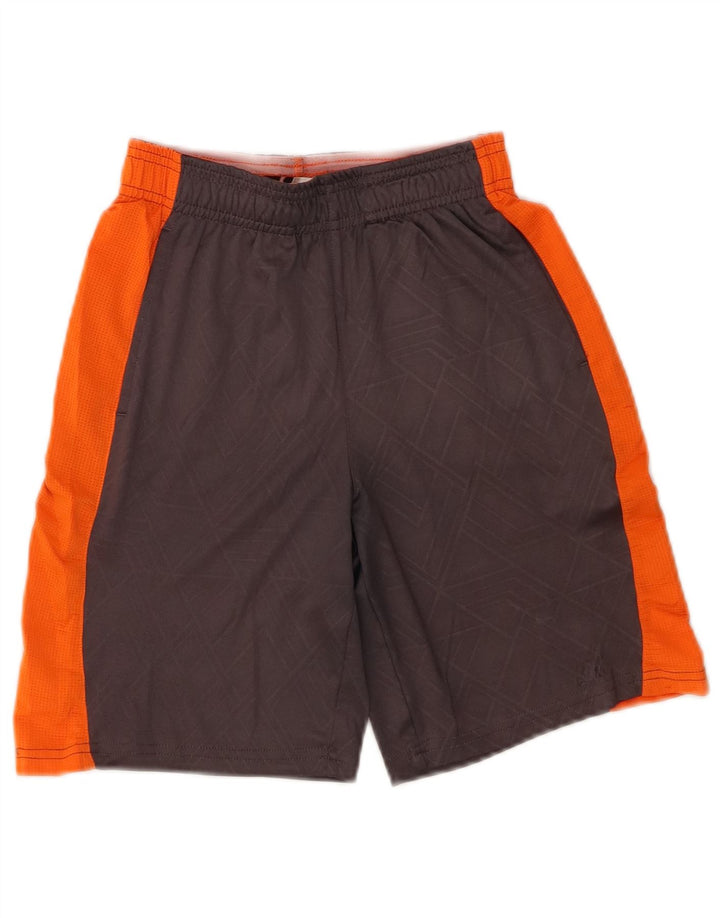 Pantaloni scurți sport Russell Athletic pentru băieți 10-11 ani, gri mediu, color block