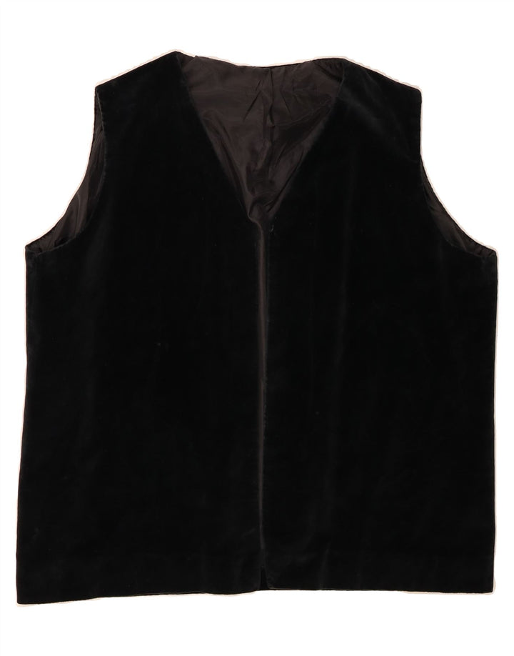 VINTAGE Mens Gilet UK 42 XL Black Vintage Vintage and Second-Hand Vintage from Messina Hembry 