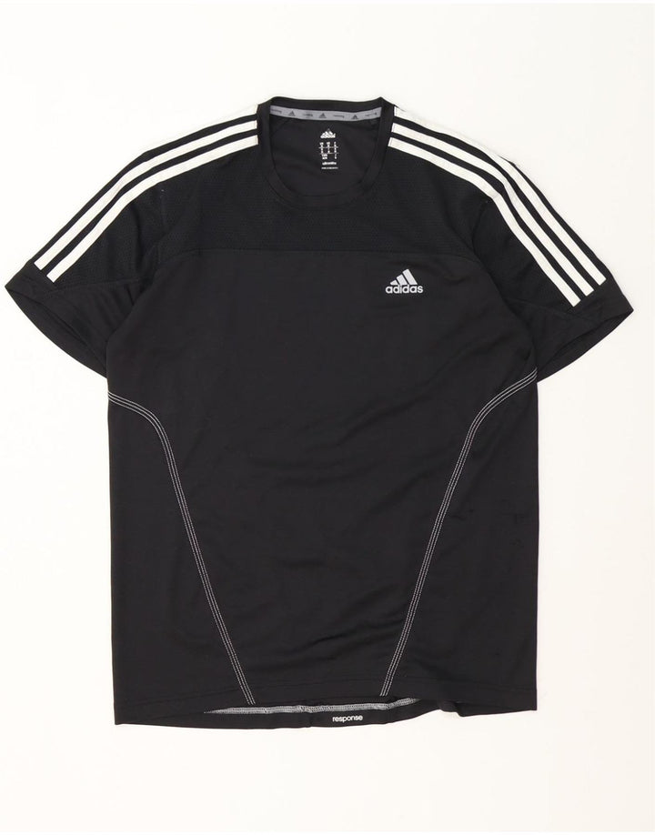 Tricou ADIDAS Climalite pentru bărbați, poliester mediu negru