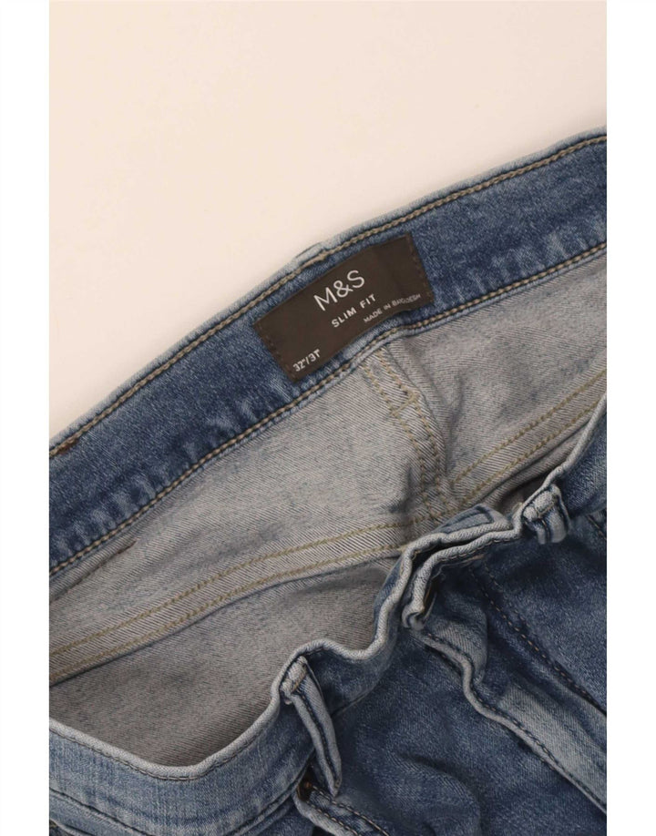 Blugi slim pentru bărbați Marks & Spencer W32 L31 albastru