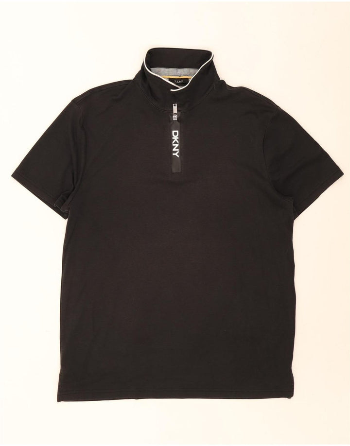 Tricou polo pentru bărbați Dkny XL bumbac negru