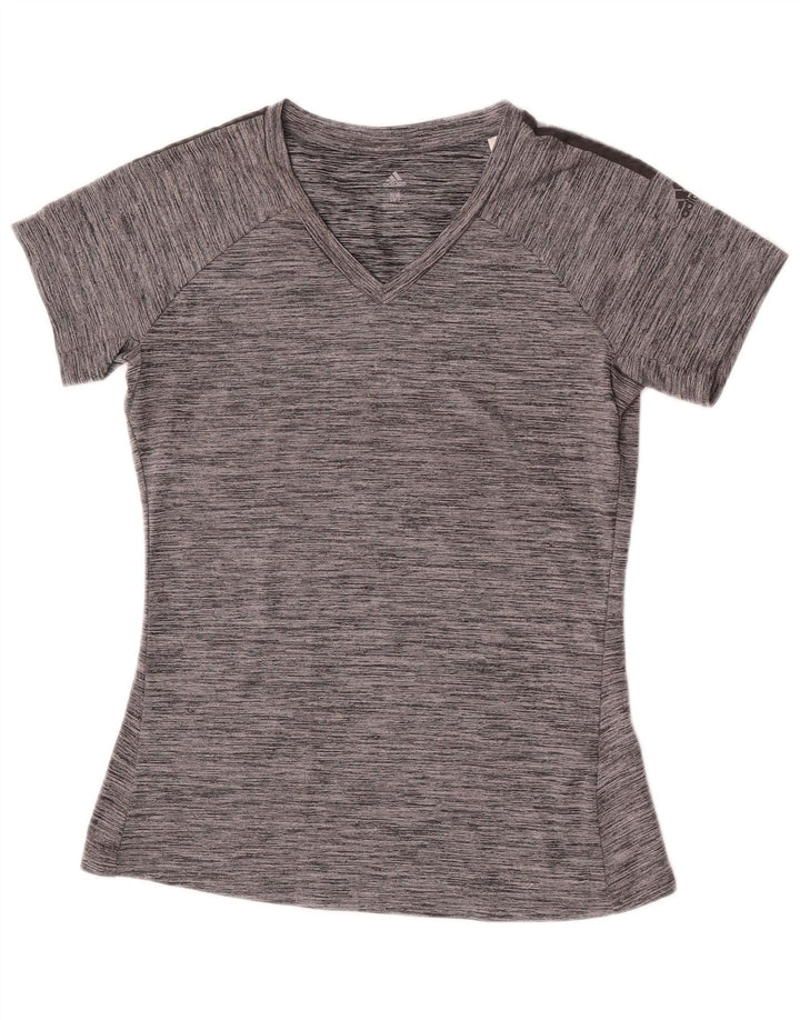 Tricou adidas Climalite Top UK 12 Medium Gri Flecked Poliester
