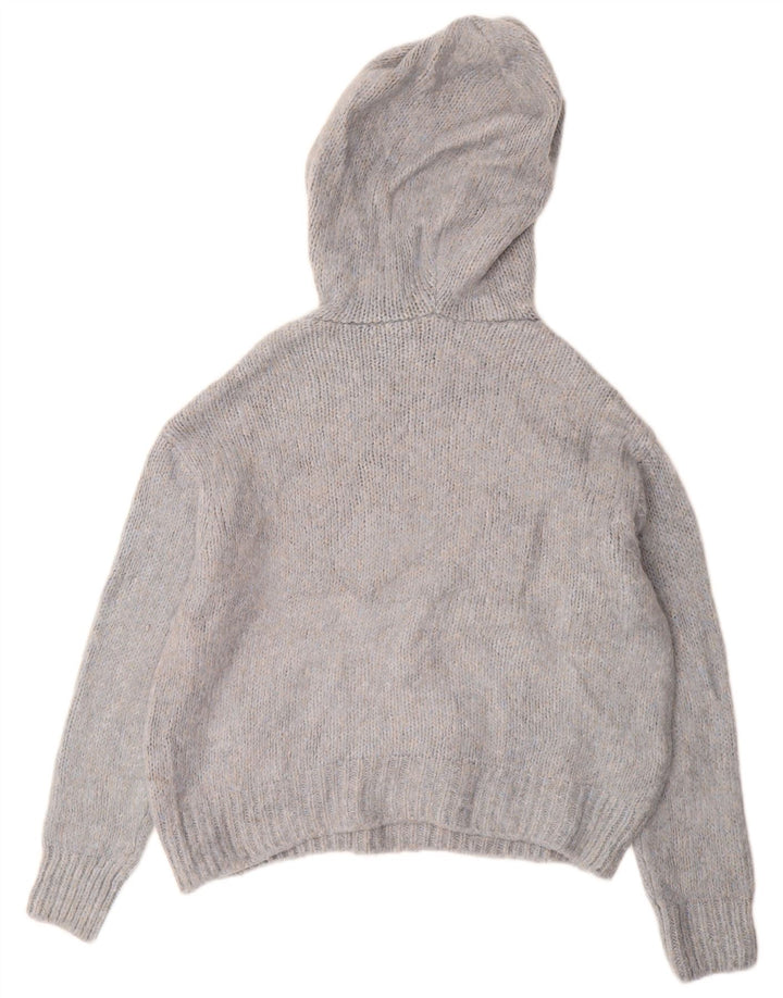 Pulover cu glugă supradimensionat pentru femei ZARA UK 10 Mic albastru pete