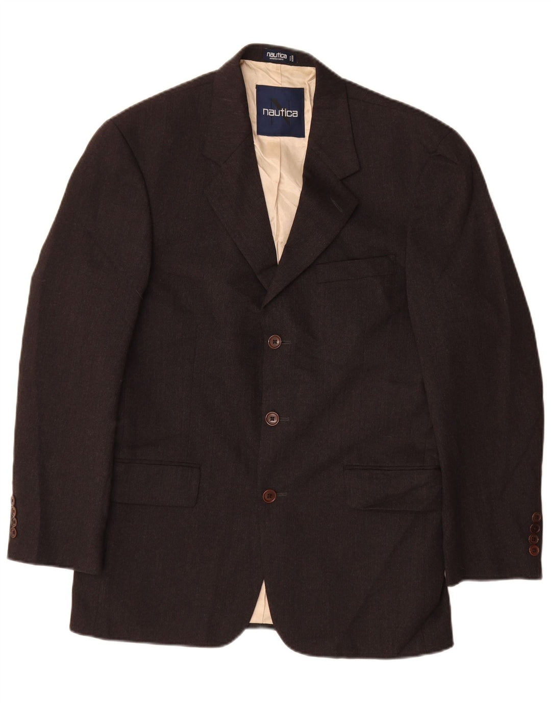 Jachetă pentru bărbați NAUTICA cu 3 nasturi, UK 38, lână, gri mediu