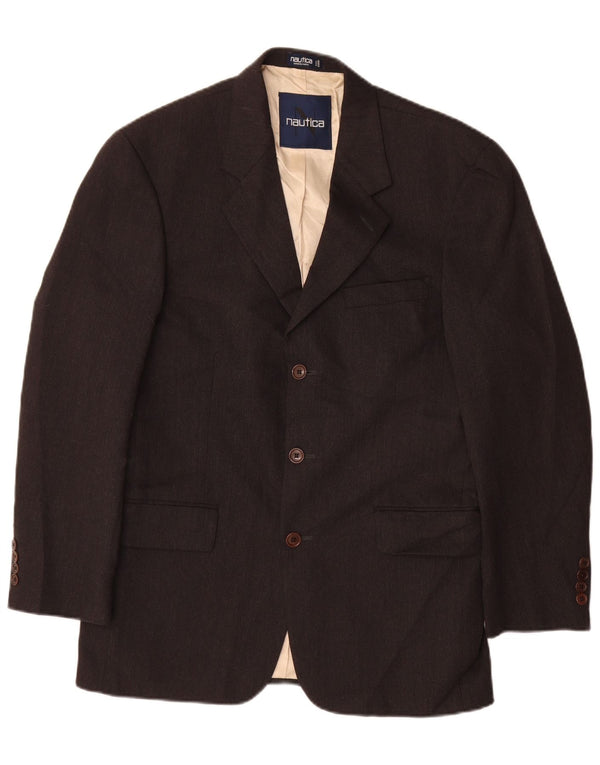 Jachetă pentru bărbați NAUTICA cu 3 nasturi, UK 38, lână, gri mediu