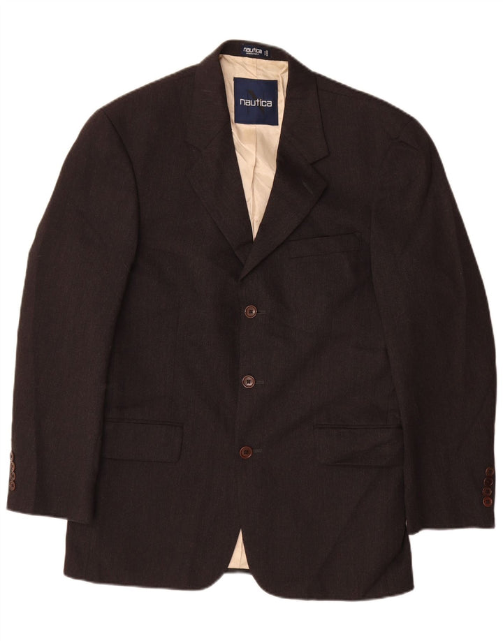 Jachetă pentru bărbați NAUTICA cu 3 nasturi, UK 38, lână, gri mediu