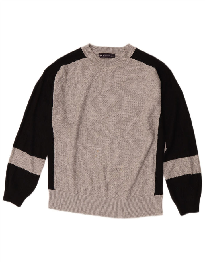 Pulover pentru femei Marks & Spencer cu decolteu rotund UK 10 mic gri