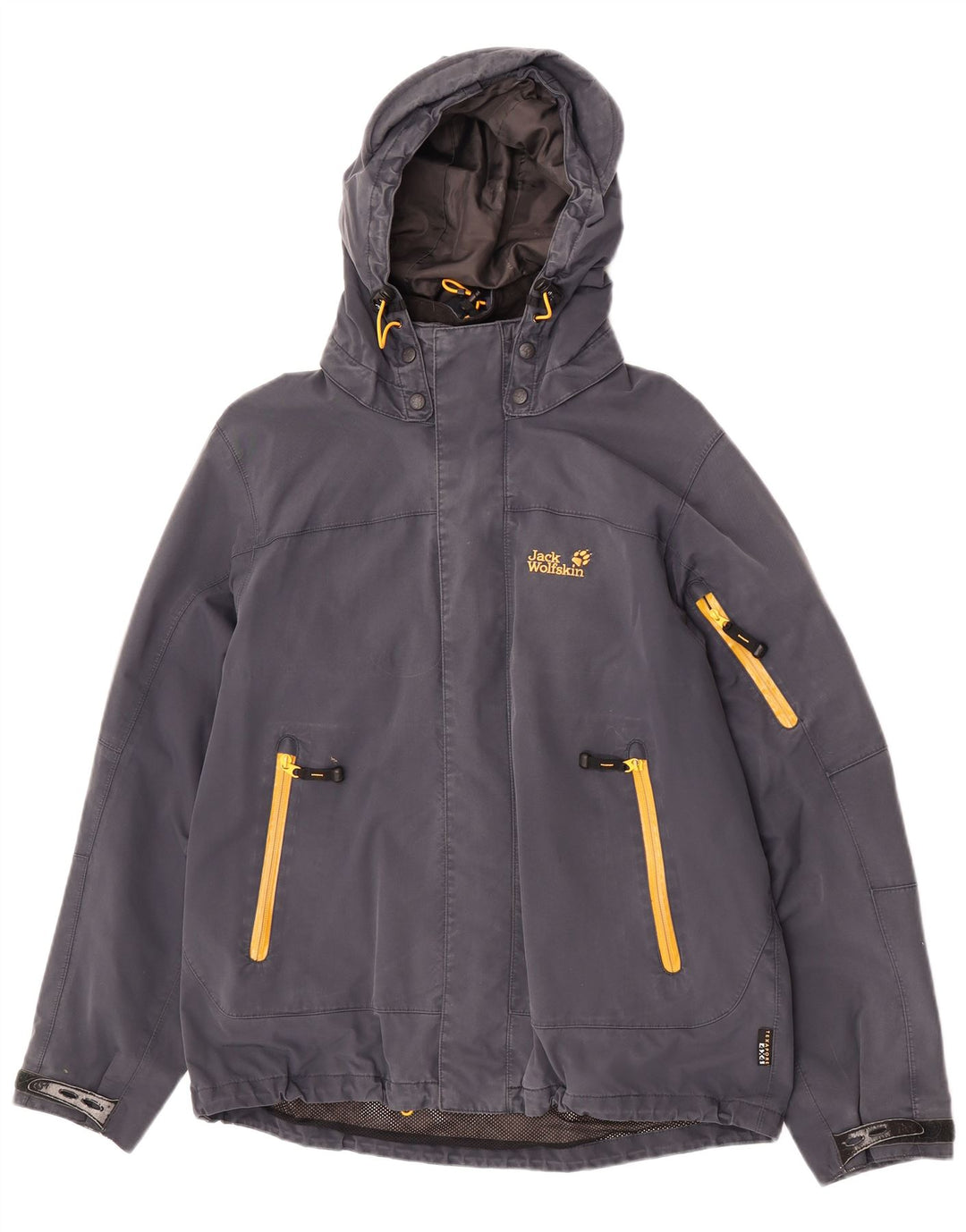 Jack Wolfskin Jachetă de ploaie cu glugă pentru bărbați Marea Britanie 40/42 Poliamidă mare bleumarin