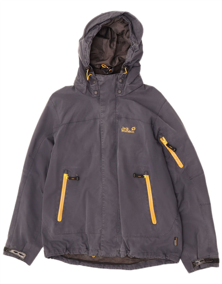 Jack Wolfskin Jachetă de ploaie cu glugă pentru bărbați Marea Britanie 40/42 Poliamidă mare bleumarin